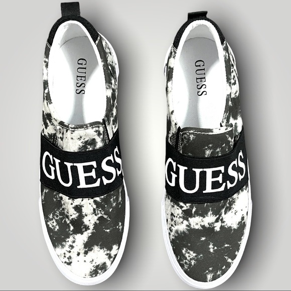 Guess Black Tie Die Slip-ons NWOT Men’s 10 - Picture 2 of 5